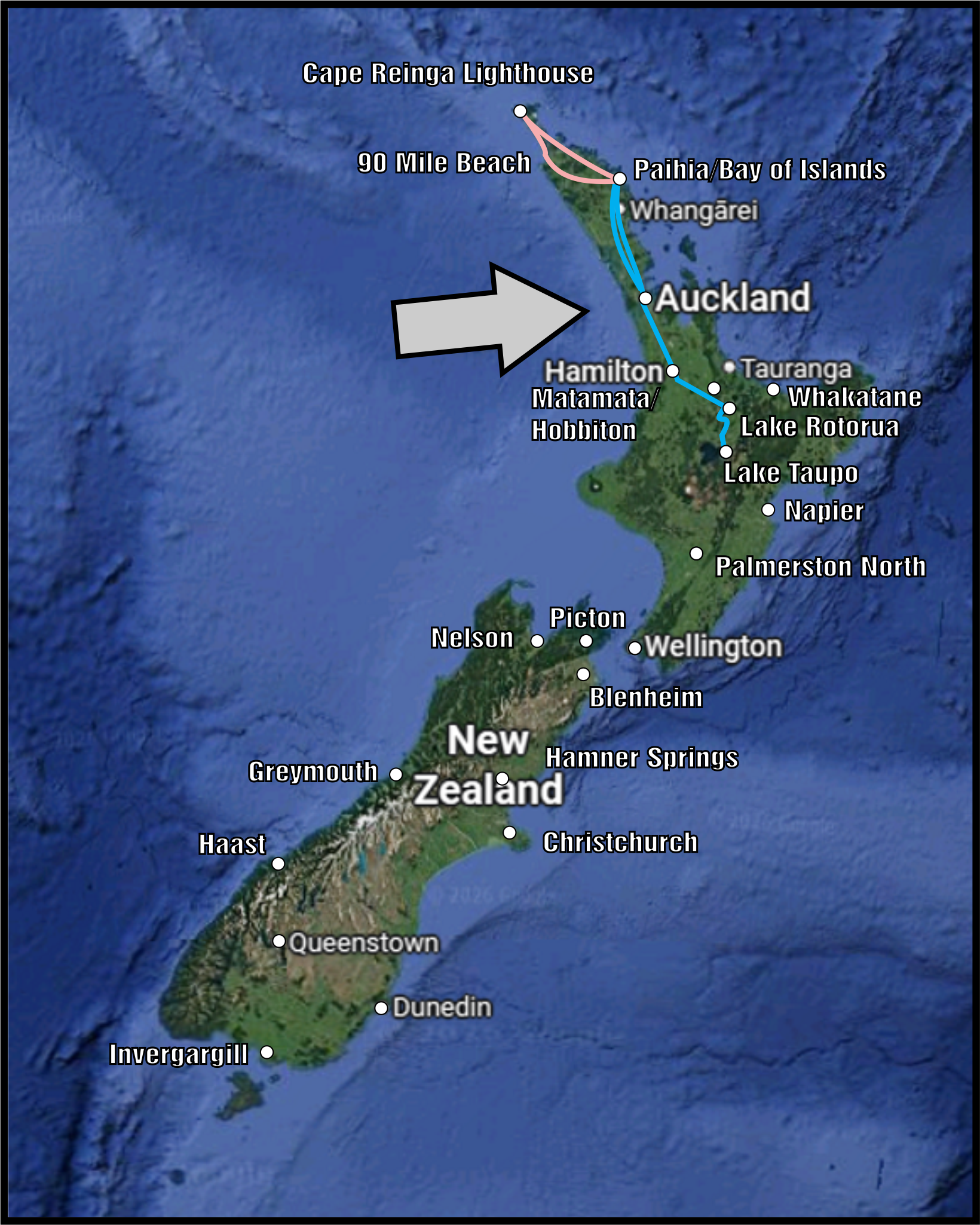 North Island Map