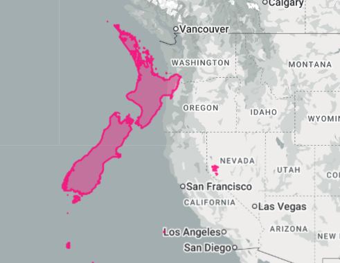 New Zealand Trip map
