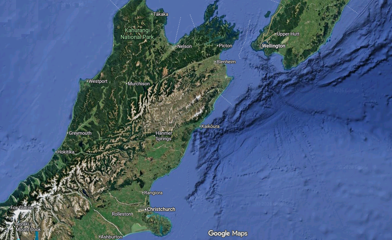 New Zealand map