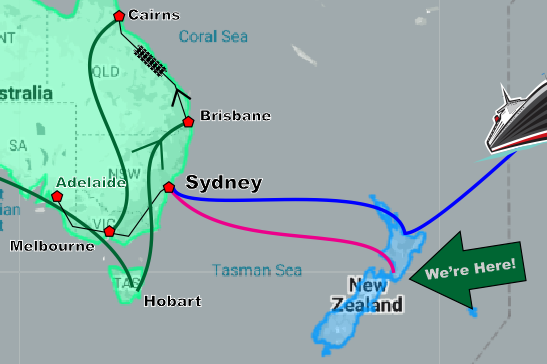 New Zealand Trip map